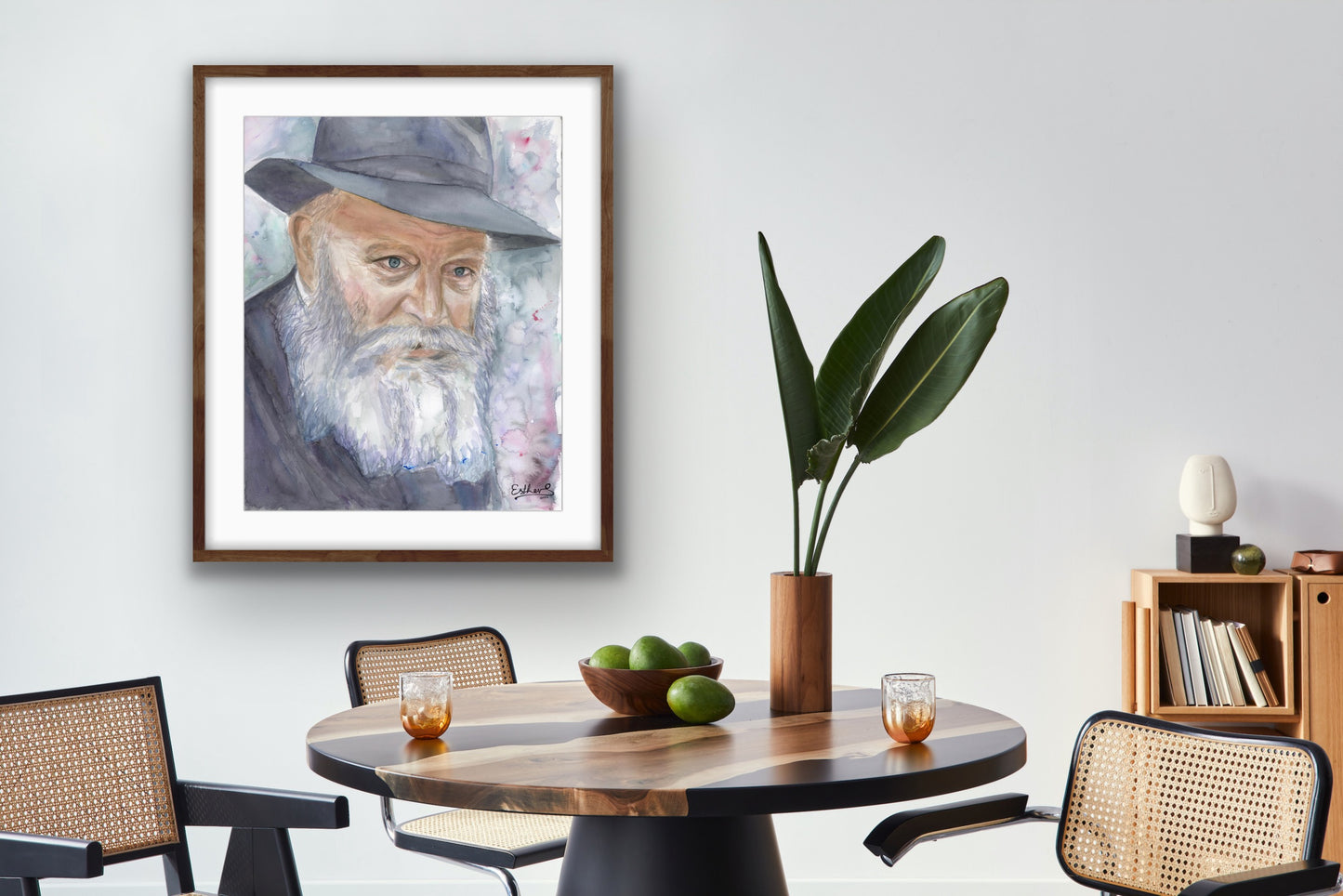 The Rebbe in Watercolor