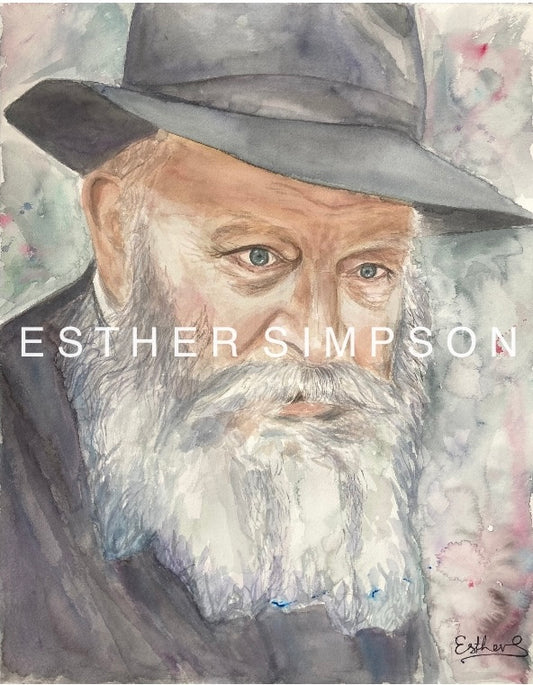 The Rebbe in Watercolor